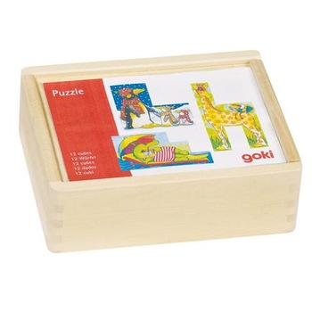 Puzzle 12 cuburi, animale haioase, 3 ani+ Puzzle 12 cuburi, animale haioase, 3 ani+