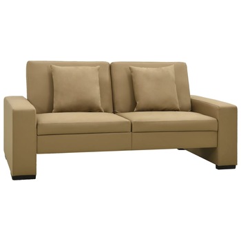Canapea tapitata extesibila cu 2 locuri, vidaXL, Piele artificiala, 176 x 92 x 41 cm, Maro Canapea tapitata extesibila cu 2 locuri, vidaXL, Piele artificiala, 176 x 92 x 41 cm, Maro
