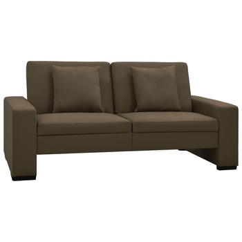 Canapea tapitata extesibila cu 2 locuri, vidaXL, Piele artificiala, 176 x 92 x 41 cm, Maro Canapea tapitata extesibila cu 2 locuri, vidaXL, Piele artificiala, 176 x 92 x 41 cm, Maro