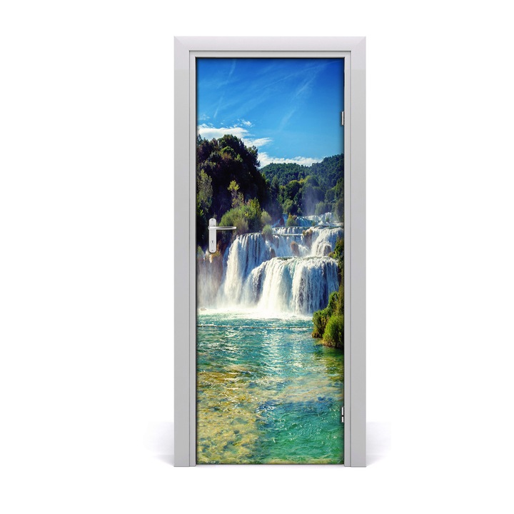 Декоративен стикер Tulup за врата, Krka водопад, 75 x 205 cm