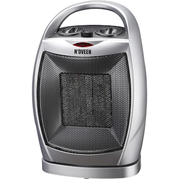 Radiator ceramic de podea, Noveen, PTC09, 1500W, 2 trepte de putere, cu oscilare 90 grade, ventilare aer rece / aer fierbinte, maner, argintiu Radiator ceramic de podea, Noveen, PTC09, 1500W, 2 trepte de putere, cu oscilare 90 grade, ventilare aer rece / aer fierbinte, maner, argintiu