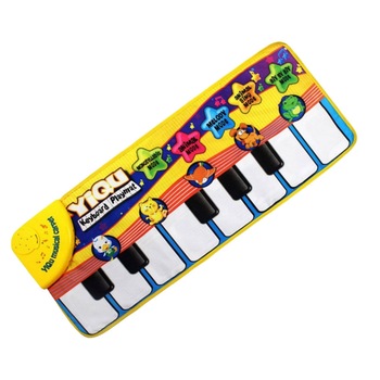 Covor muzical pian cu 10 taste, 8 instrumente si 10 melodii programate, 110x36 cm, multicolor - LT3906 Covor muzical pian cu 10 taste, 8 instrumente si 10 melodii programate, 110x36 cm, multicolor - LT3906