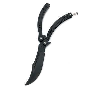 Briceag Fluture Black pentru antrenament, fara tais, curbat, CS:GO, AC4KINGS-146 Briceag Fluture Black pentru antrenament, fara tais, curbat, CS:GO, AC4KINGS-146