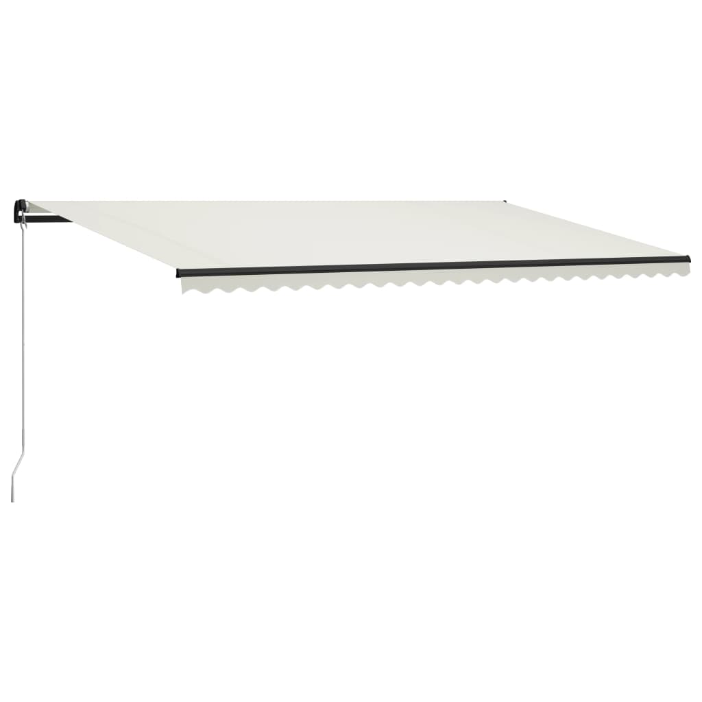 Copertina retractabila vidaXL, Aluminiu, 600 x 300 cm, Crem
