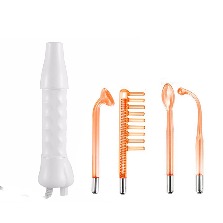 Aparat Cosmetic Electroderm, Teatamente Infrumusetare Biostimulare Faciala Lifting Profesional, 4 Capete Glow