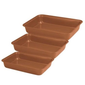 Set tavi pentru cuptor (3 piese), 34 cm, Le Chef Line Blaumann BL-3171 Set tavi pentru cuptor (3 piese), 34 cm, Le Chef Line Blaumann BL-3171