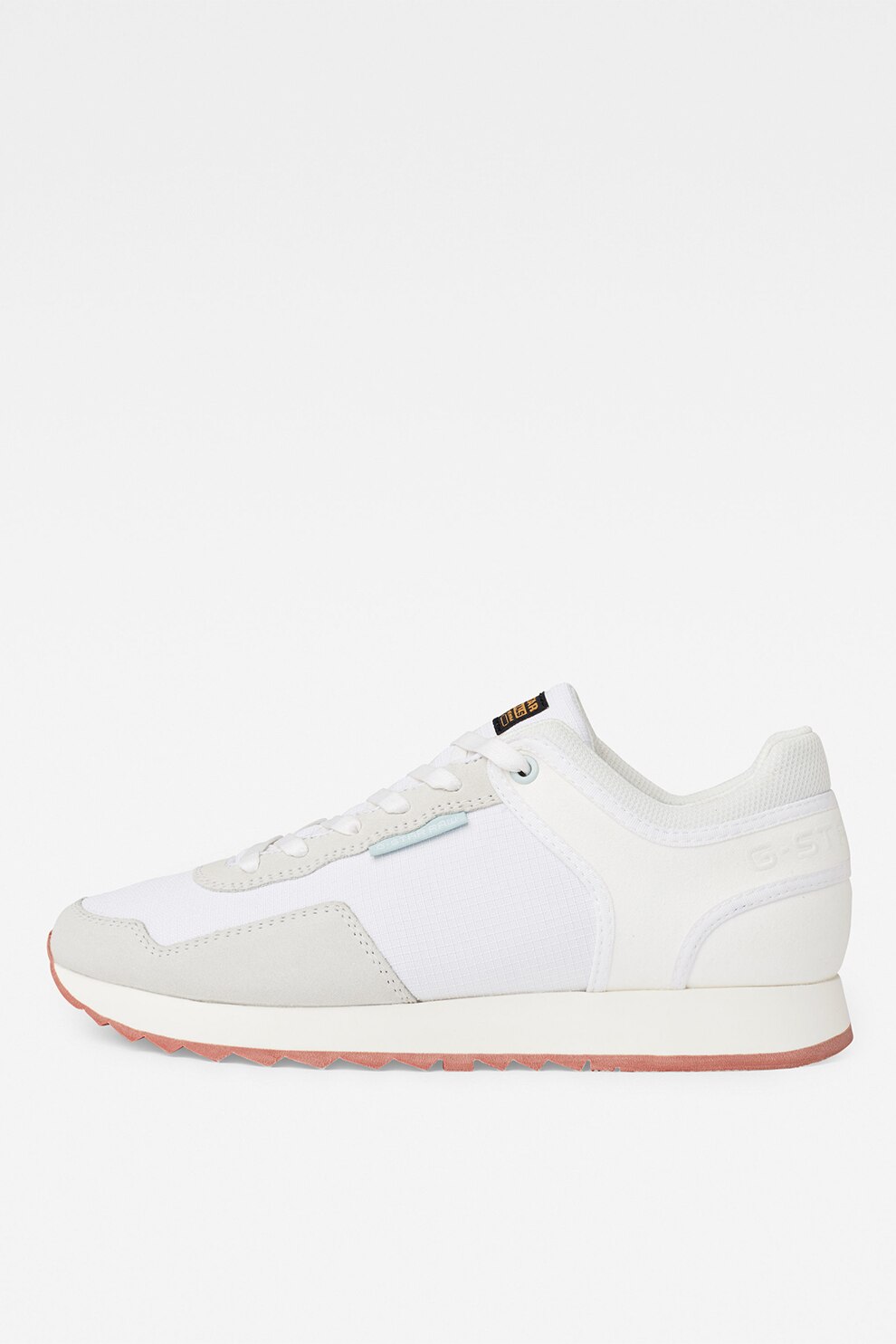G-Star RAW, Pantofi sport cu garnituri de piele, Alb, 44