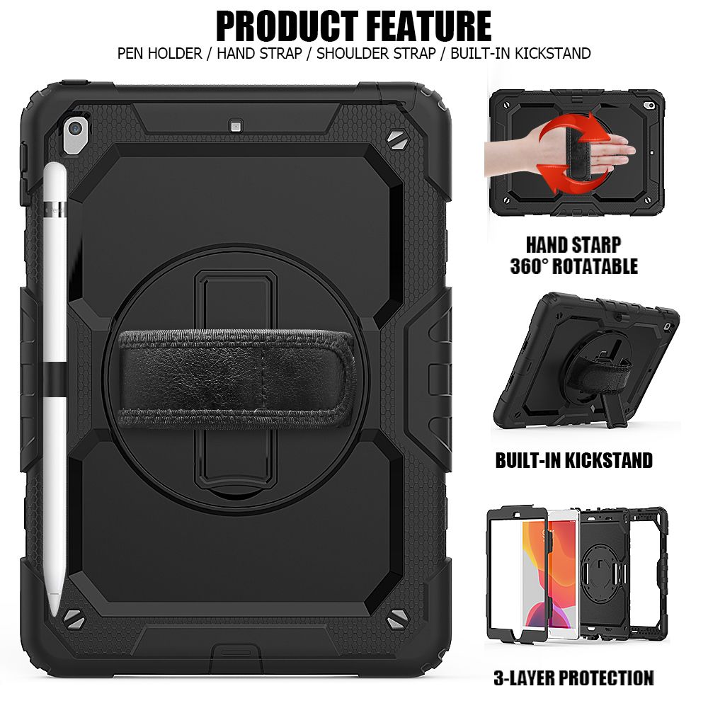 Carcasa 360 grade TECH-PROTECT Solid compatibila cu iPad 10.2 inch (2019/2020/2021) Black