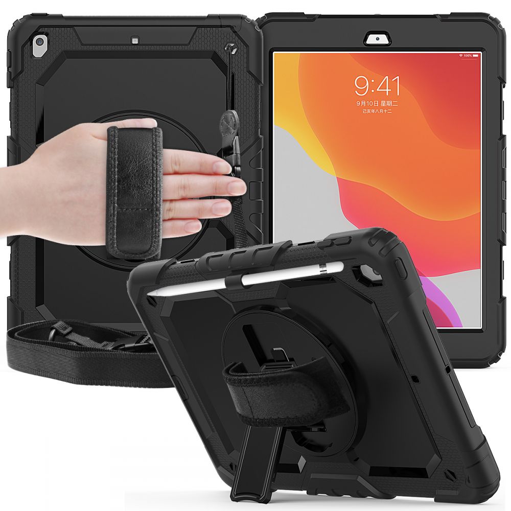 Carcasa 360 grade TECH-PROTECT Solid compatibila cu iPad 10.2 inch (2019/2020/2021) Black