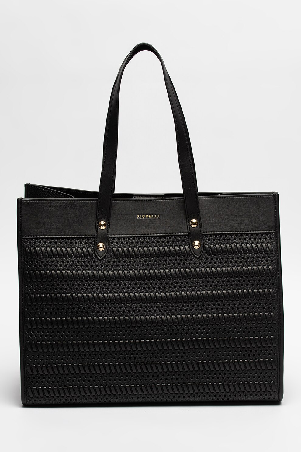 Fiorelli, Geanta tote de piele ecologica cu aspect tesut Cape, Negru