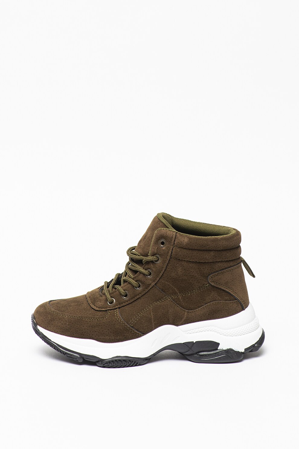 MUSK, Pantofi sport hi-top de piele intoarsa ecologica