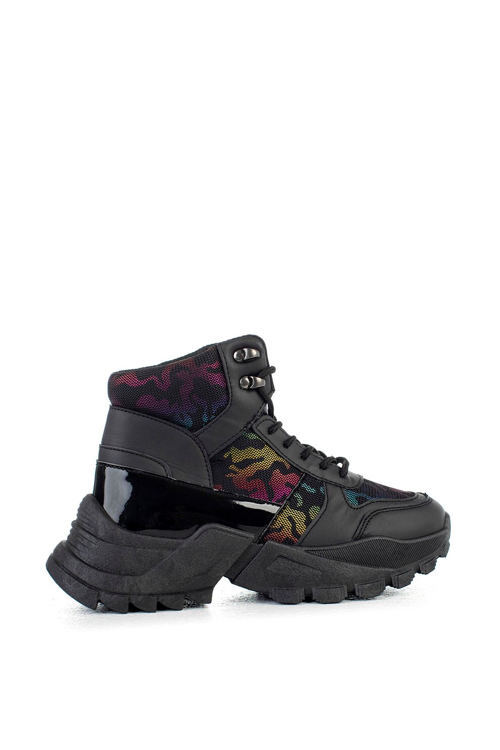 MUSK, Pantofi sport high-top de piele ecologica cu aspect masiv
