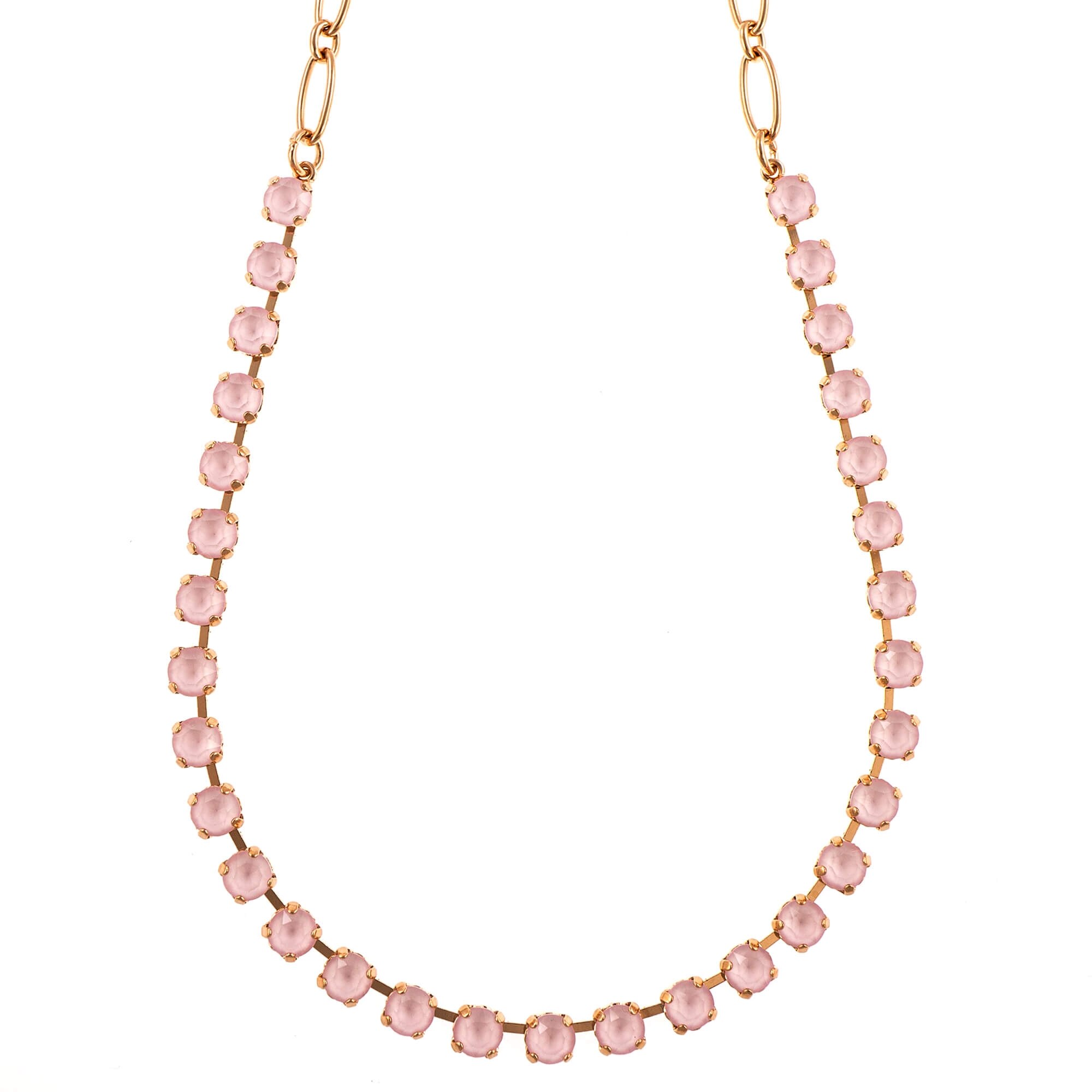 Colier placat cu Aur roz de 24K, Cristale, Powder Rose by Roxannes - Mariana Jewellery, Roz 3430-121121RG