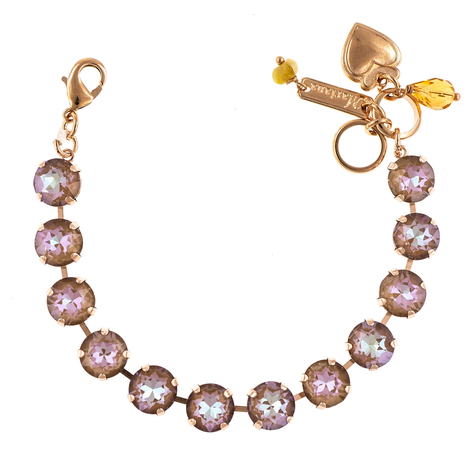 Bratara placata cu Aur roz de 24K, Cristale, Cappuccino DeLite by Roxannes - Mariana Jewellery, Multicolor 4445/1-148148RG