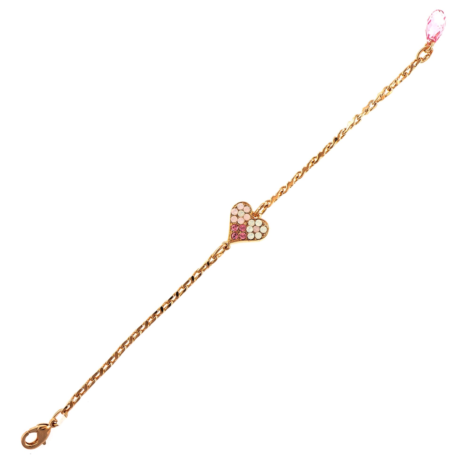Bratara placata cu Aur roz de 24K, Cristale, Antigua by Roxannes - Mariana Jewellery, Roz 4322/2-223-1RG