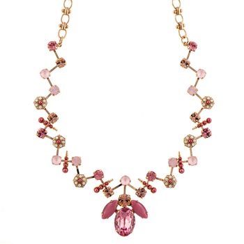 Colier placat cu Aur roz de 24K, Cristale, Antigua by Roxannes - Mariana Jewellery, Roz 3420-223-1RG Colier placat cu Aur roz de 24K, Cristale, Antigua by Roxannes - Mariana Jewellery, Roz 3420-223-1RG