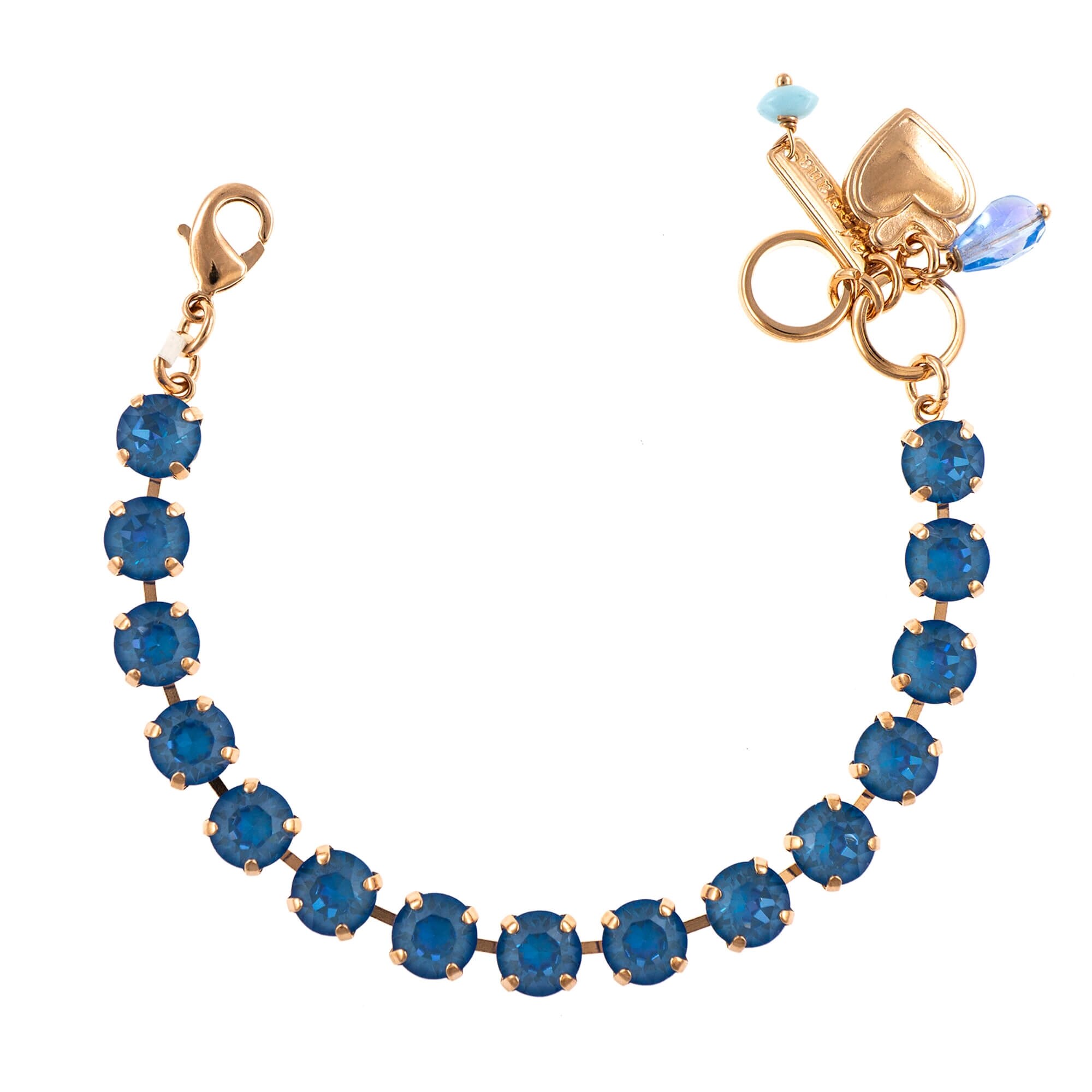 Bratara placata cu Aur roz de 24K, Cristale, Ocean DeLite by Roxannes - Mariana Jewellery, Albastru 4252-143143RG