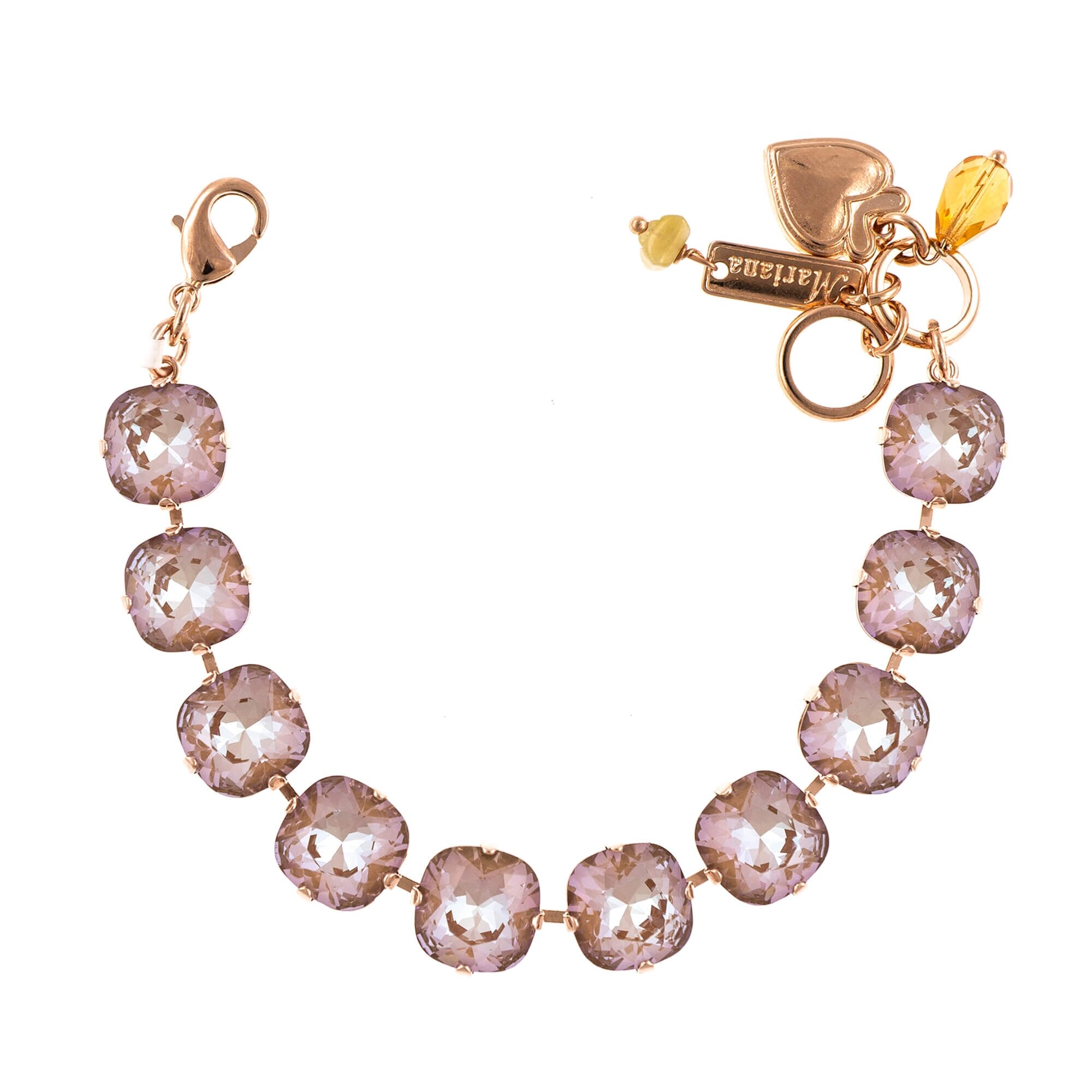 Bratara placata cu Aur roz de 24K, Cristale, Cappuccino DeLite by Roxannes - Mariana Jewellery, Multicolor 4326/2-148148RG