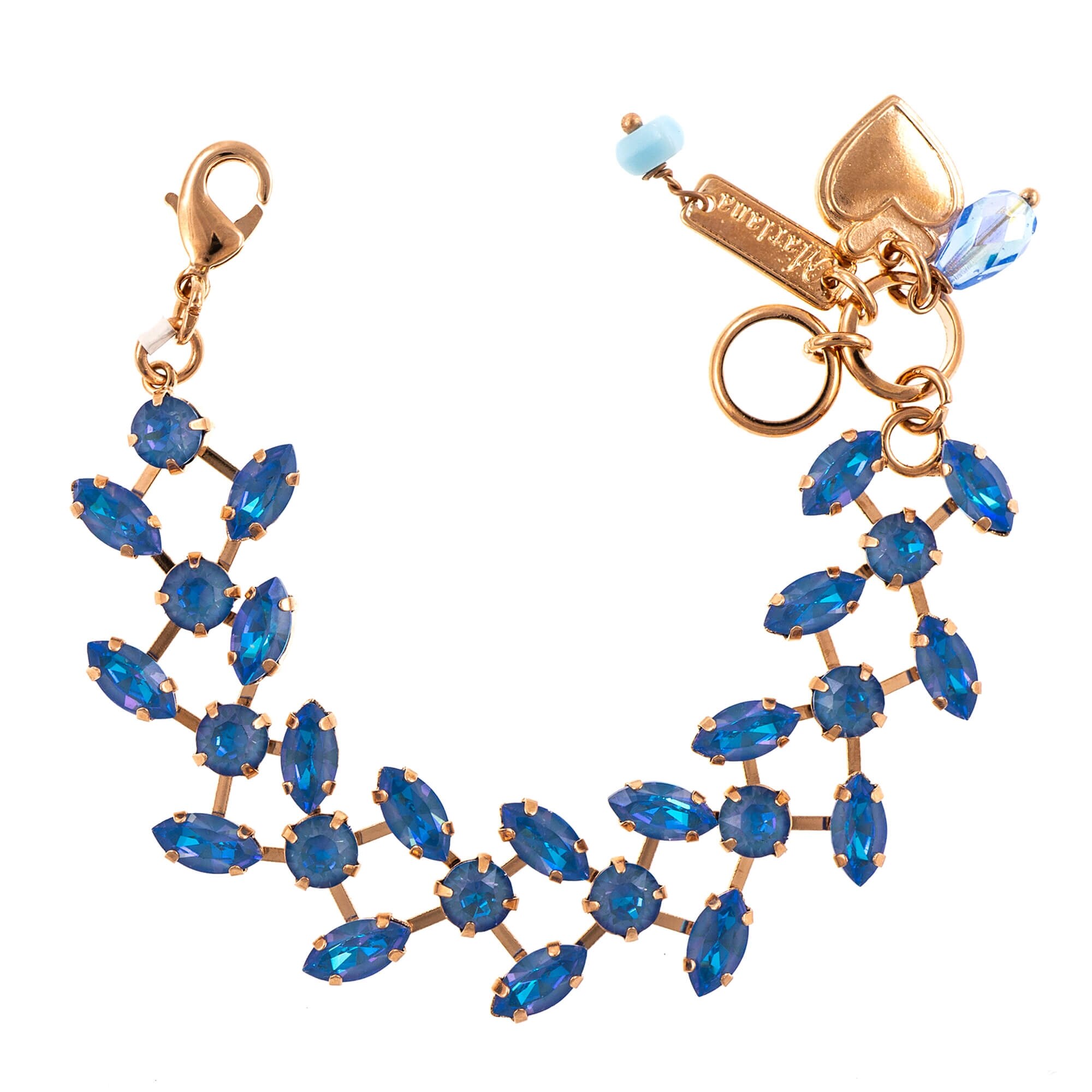 Bratara placata cu Aur roz de 24K, Cristale, Ocean DeLite by Roxannes - Mariana Jewellery, Albastru 4105-143143RG