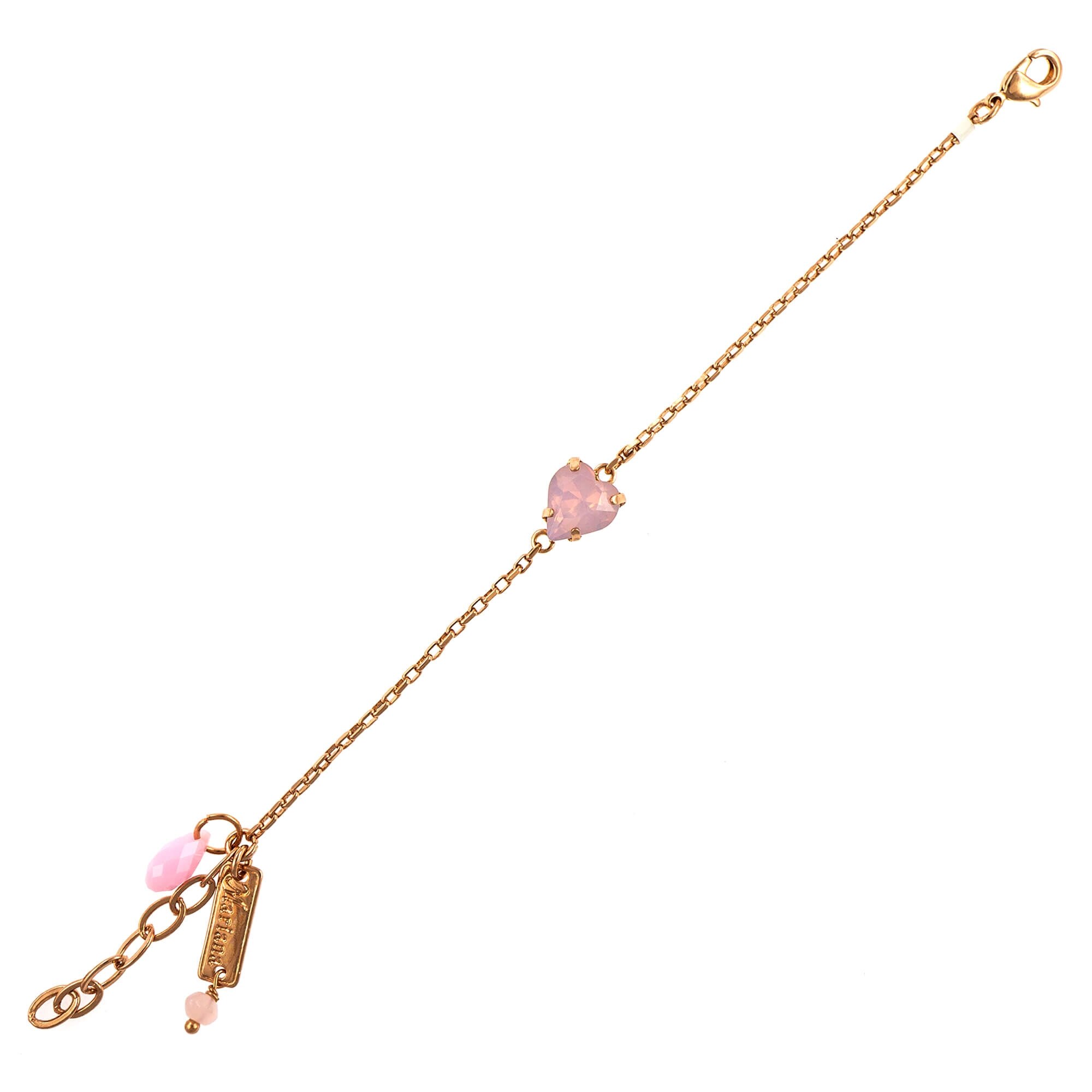 Bratara placata cu Aur roz de 24K, Cristale, Antigua by Roxannes - Mariana Jewellery, Roz 4100/2-395RG