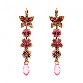 Cercei placati cu Aur roz de 24K, Cristale Swarovski, Antigua by Roxannes - Mariana Jewellery, Roz 1414/3-223-1RG6 Cercei placati cu Aur roz de 24K, Cristale Swarovski, Antigua by Roxannes - Mariana Jewellery, Roz 1414/3-223-1RG6