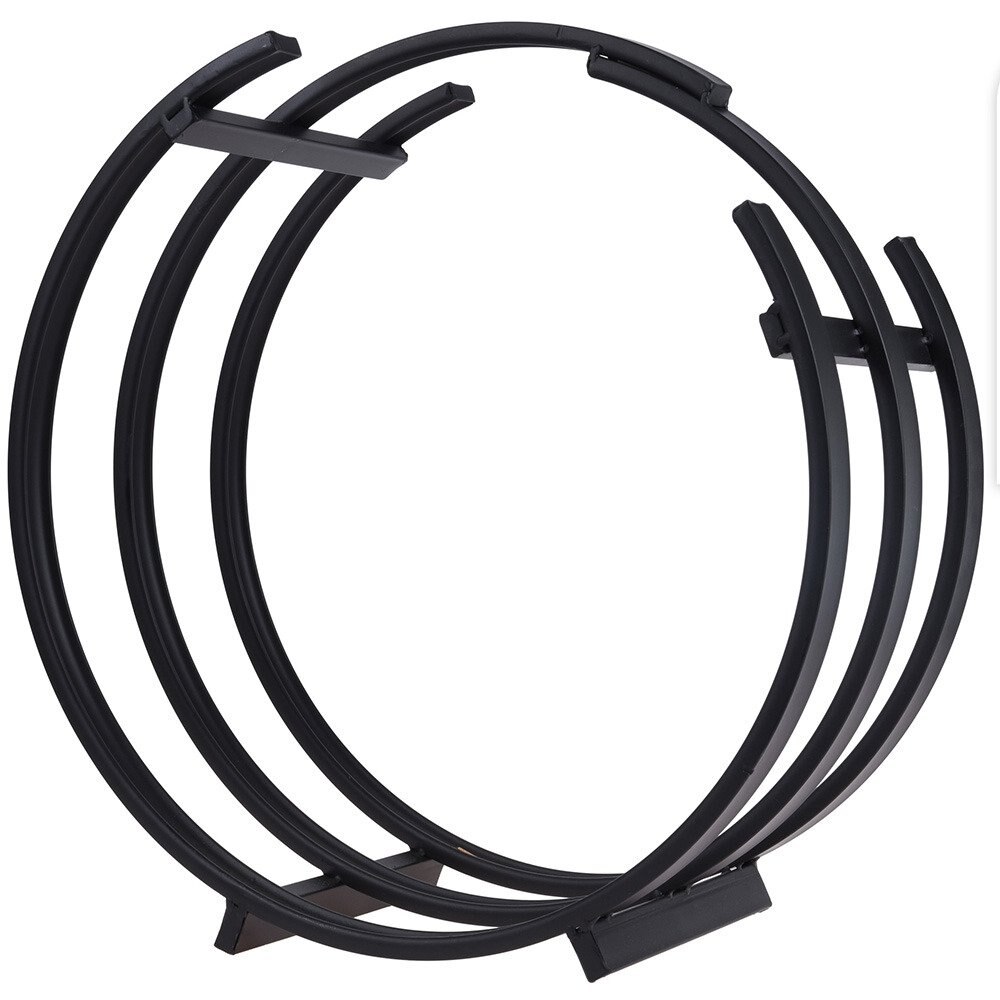 Suport rotund pentru lemne, Ø 54 cm, neagru