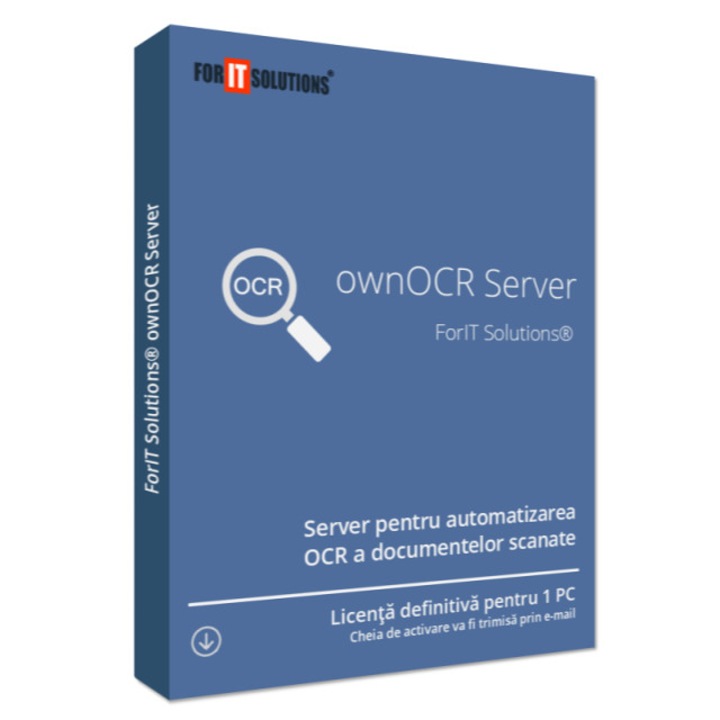 OCR сървър ForIT Solutions® ownOCR сървър окончателен лиценз 1 компютър / сървър