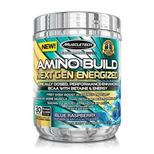 Supliment alimentar Muscletech Amino Build Next Gen Energized BCAA 280g Zmeura albastra