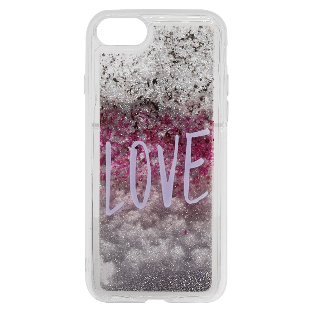 Carcasa Lemontti Liquid Sand pentru iPhone SE 2 / 8 / 7, Love