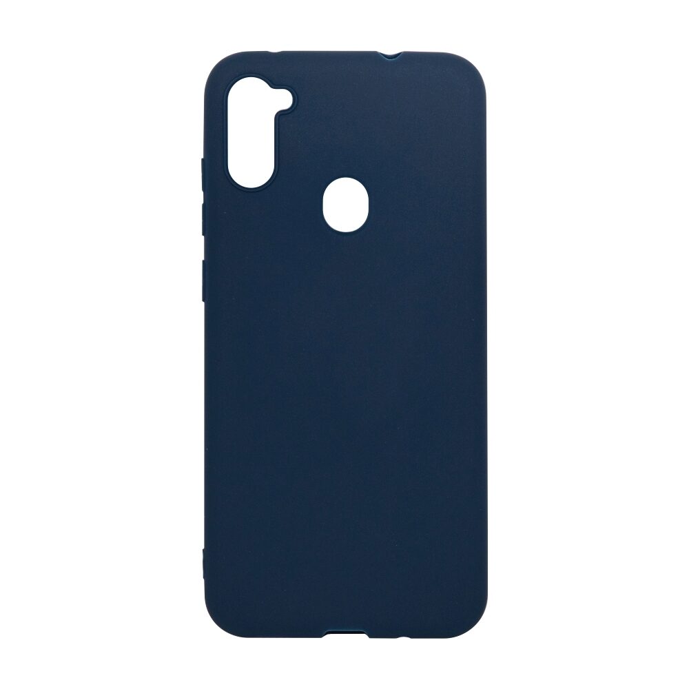 Husa Slim Pudding Beline pentru Samsung Galaxy M11, Albastru Inchis