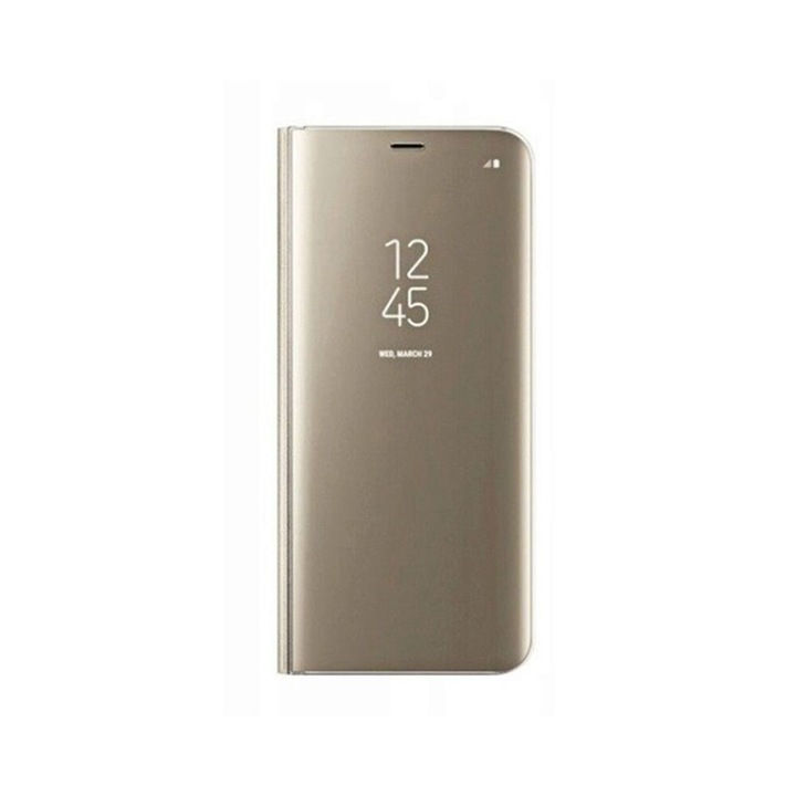 Калъф тип книга Clear View, За Samsung Galaxy A52 4G / A52 5G / A52s 5G, Функция Stand, Златист