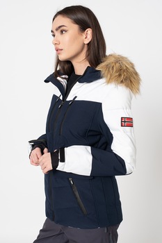 Geographical Norway, Geaca cu o curea Aquarelle, Bleumarin/Alb, XL Geographical Norway, Geaca cu o curea Aquarelle, Bleumarin/Alb, XL