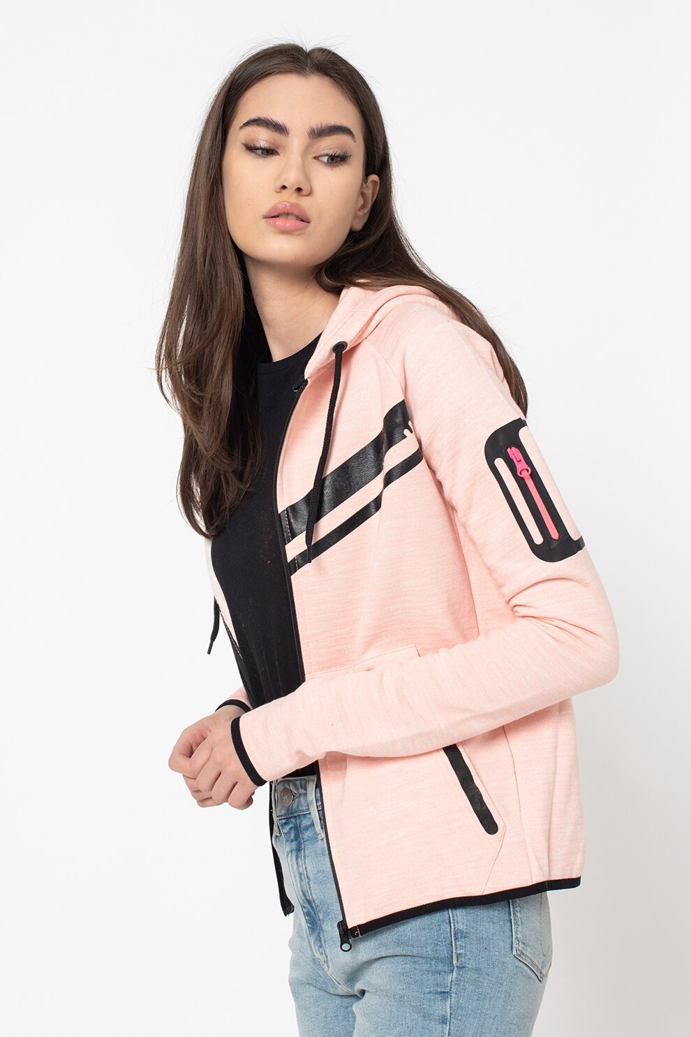 Geographical Norway, Hanorac cu fermoar si buzunare Fluence, Piersica