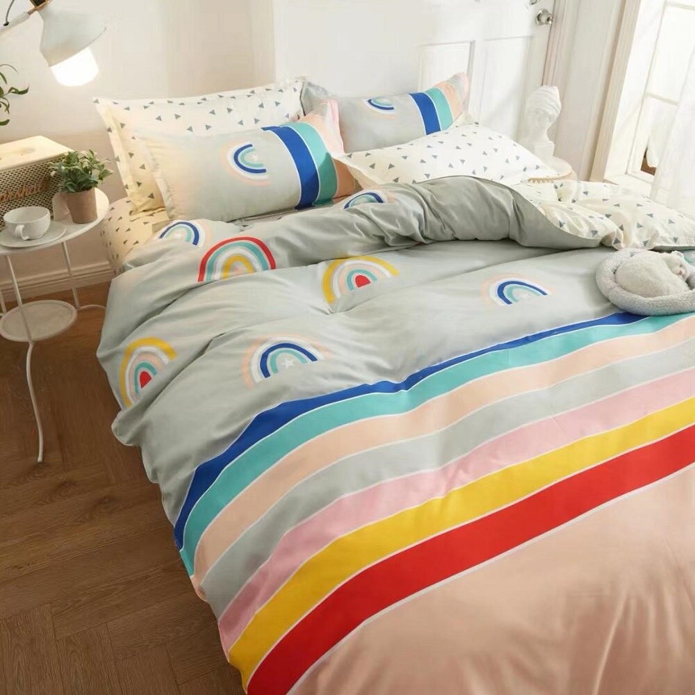 Set lenjerie de pat dublu, bumbac satinat, 4 piese, Casa de Vis, A50-510