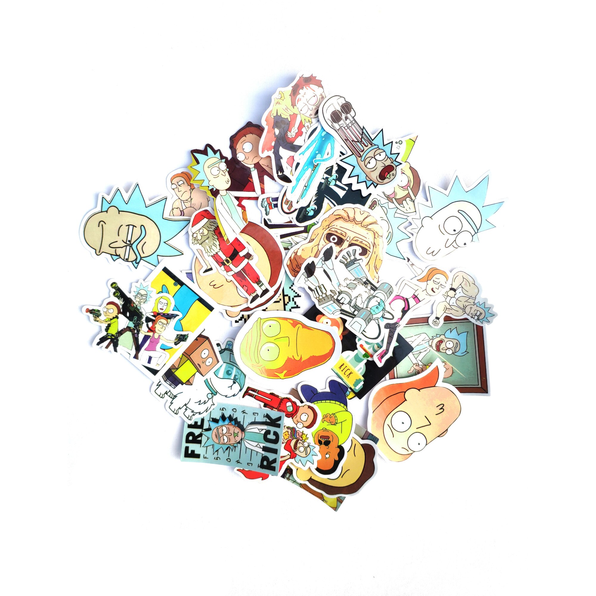 Set Stickere / Abtibilduri 35 bucati Waterproof Rick And Morty