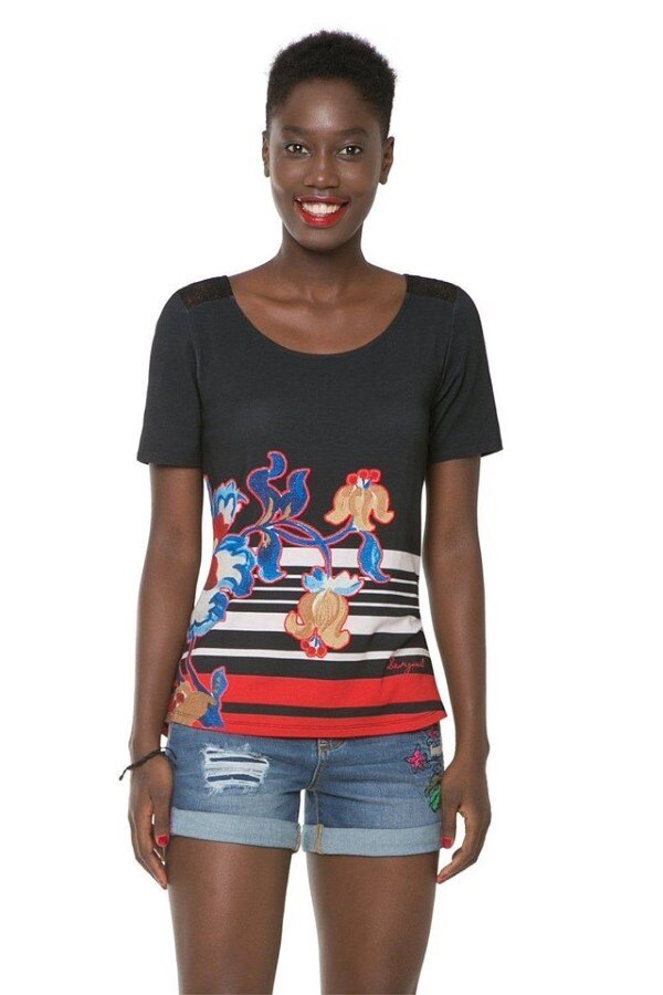 Bluza tip tricou Desigual 61T25Q2, Multicolor, 34