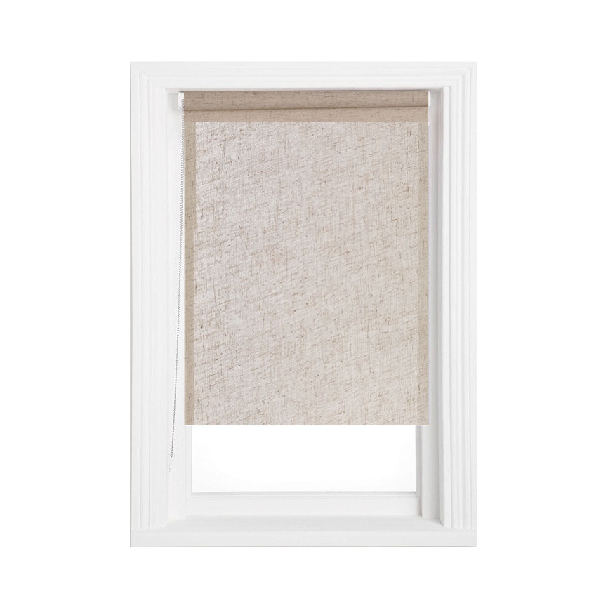 Rulou textil Mini NL-1, semi-opac, culoare nisip, dimensiuni panza, 180cm x 180cm