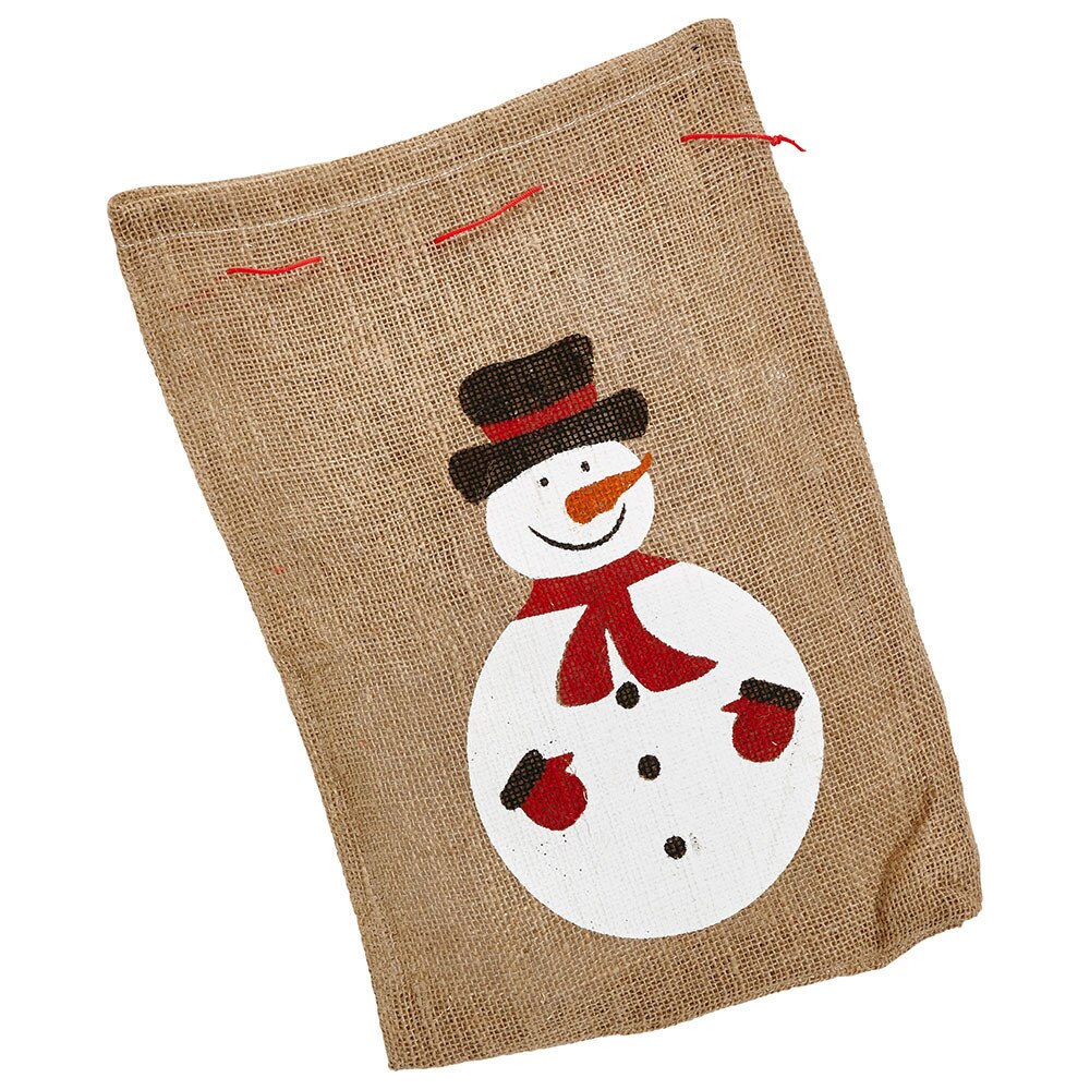 Sac cu motive de Craciun din iuta Actuel 49x36cm