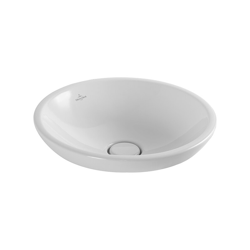 Lavoar pe blat, Villeroy & Boch, Loop & Friends, rotund, 43 cm, alb alpin