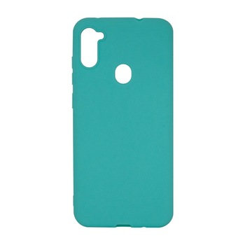 Husa Slim Pudding Beline pentru Samsung Galaxy M11, Turcoaz Husa Slim Pudding Beline pentru Samsung Galaxy M11, Turcoaz