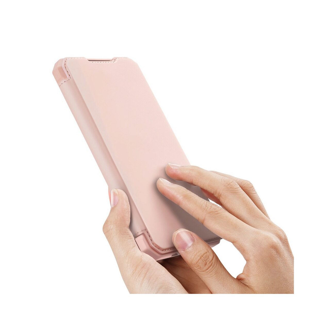 Husa Carte Dux Ducis Skin X pentru Samsung Galaxy A72, Antisoc, Roz