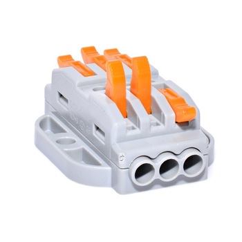 Conector doza cu 3+3 poli pentru cabluri electrice elSales ELS-3+3 , gri/portocaliu Conector doza cu 3+3 poli pentru cabluri electrice elSales ELS-3+3 , gri/portocaliu