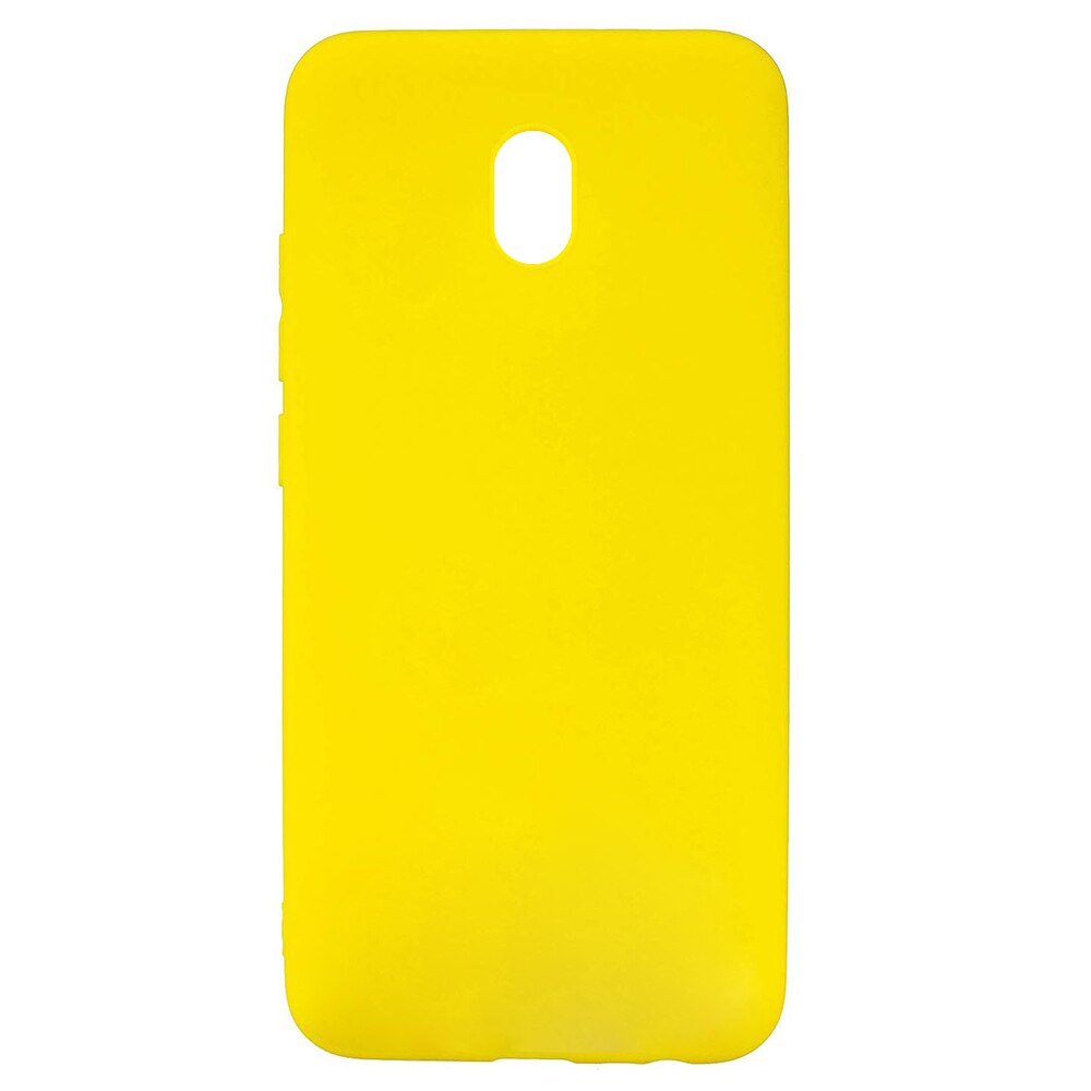 Husa Lemontti Silicon Silky pentru Xiaomi Redmi 8A, Galben