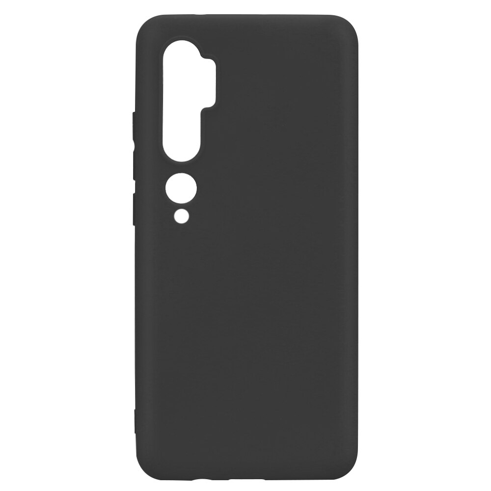 Husa Lemontti Silicon Silky pentru Xiaomi Mi Note 10, Negru