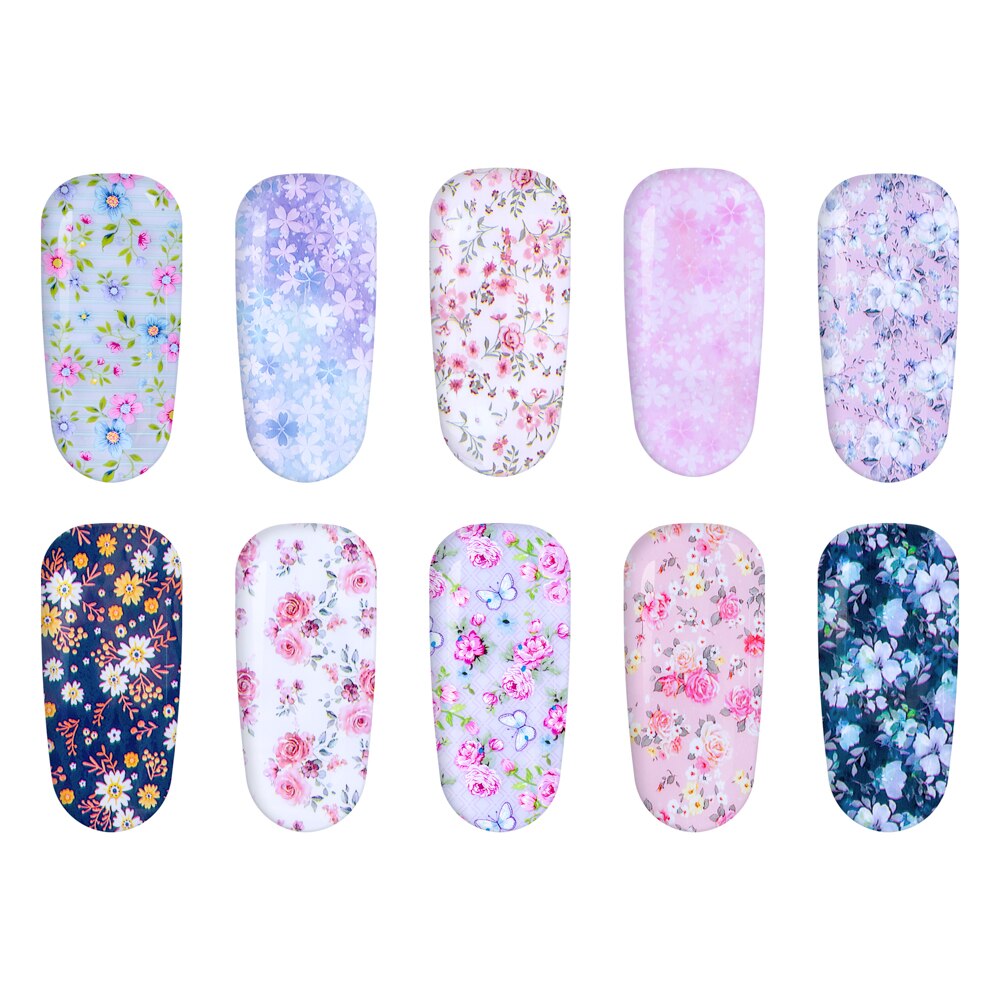 Set folii de transfer Lila Rossa, Rose Collection, 10 buc