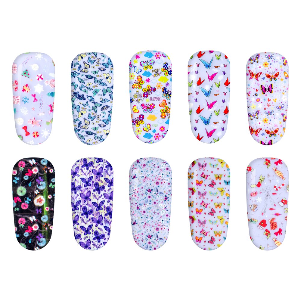 Set folii de transfer Lila Rossa, Butterfly Collection, 10 buc