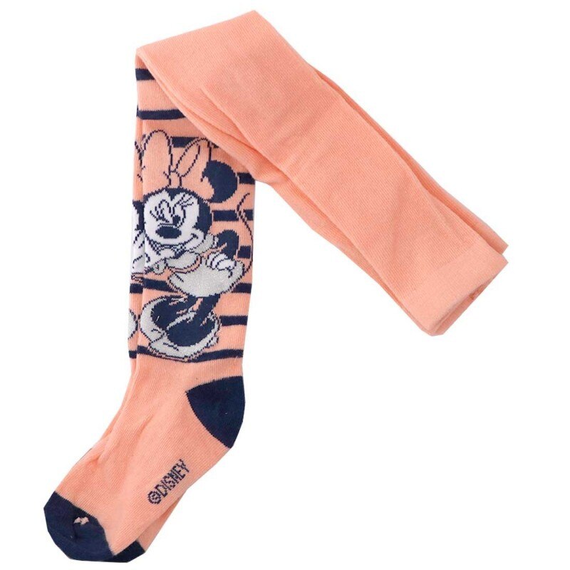 Ciorapi cu chilot bebe, Minnie Mouse, roz cu dungi