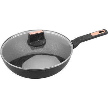 Tigaie wok cu capac Premium Antiaderenta, Amercook Brittany, Inductie, 28 x 8 cm Tigaie wok cu capac Premium Antiaderenta, Amercook Brittany, Inductie, 28 x 8 cm