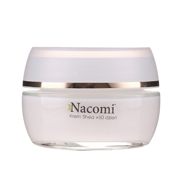 Crema de zi cu unt de shea si acid hialuronic, Nacomi, 50 ml