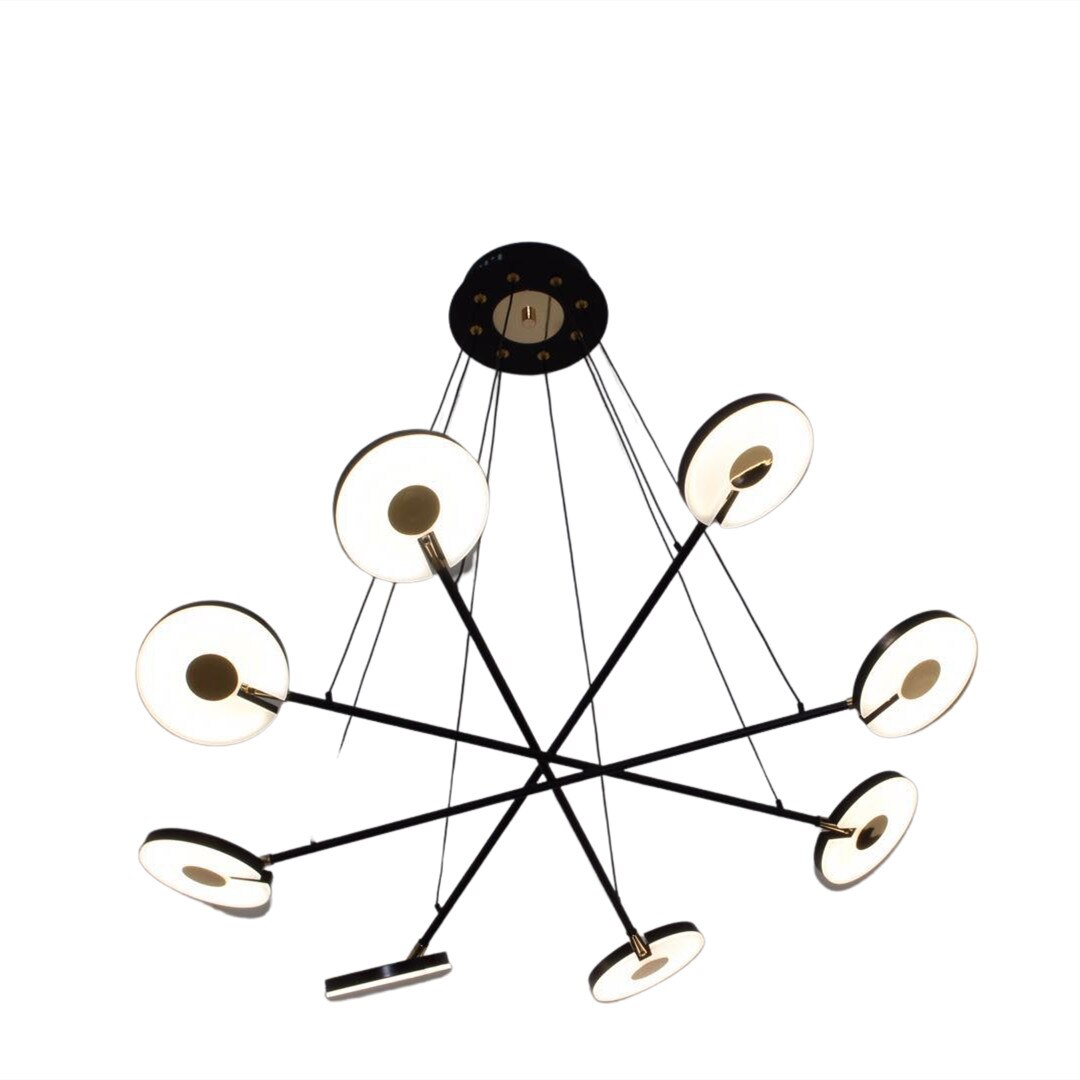 Lustra led, Oliver, 8 cu Telecomanda, lumina calda/neutra/ rece si intensitate reglabila